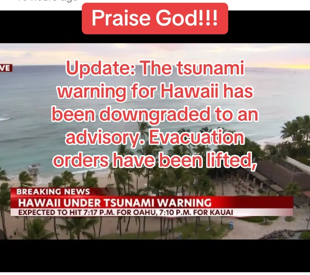 Thank you for your prayers and support! Praise God No Tsunami is coming it’s Over! We can relax and go back to our life no more worrying anymore. AMEN!🙏  #creatorsearchinsights #prayers #oahuhawaii #christiantiktok #godisgood 