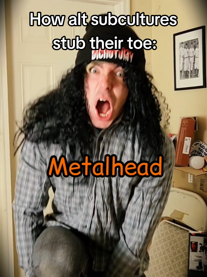 How alternative subcultures stub their toe @BENJIx #emo #scene #punk #goth #scene 