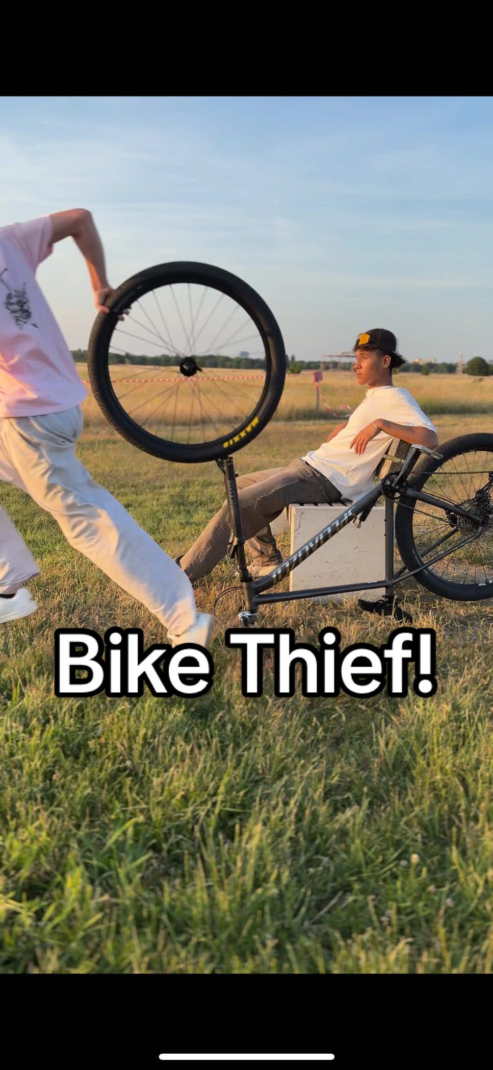 I will catch him in part2! • #wheelie #mtb #bikelife 