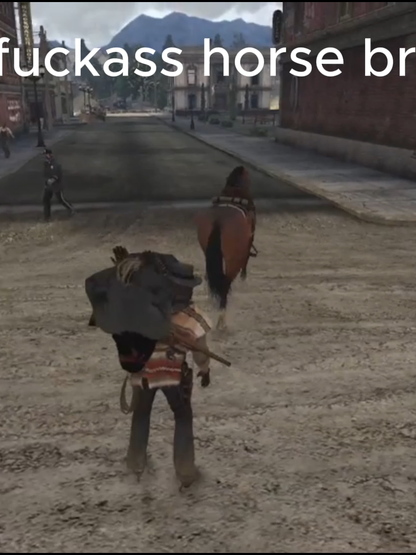 I hate my horse @unionsarts @phantom__15 #reddeadredemption ##gaming #johnmarston #johnmarstonrdr1 #funny #reddeadredemption1