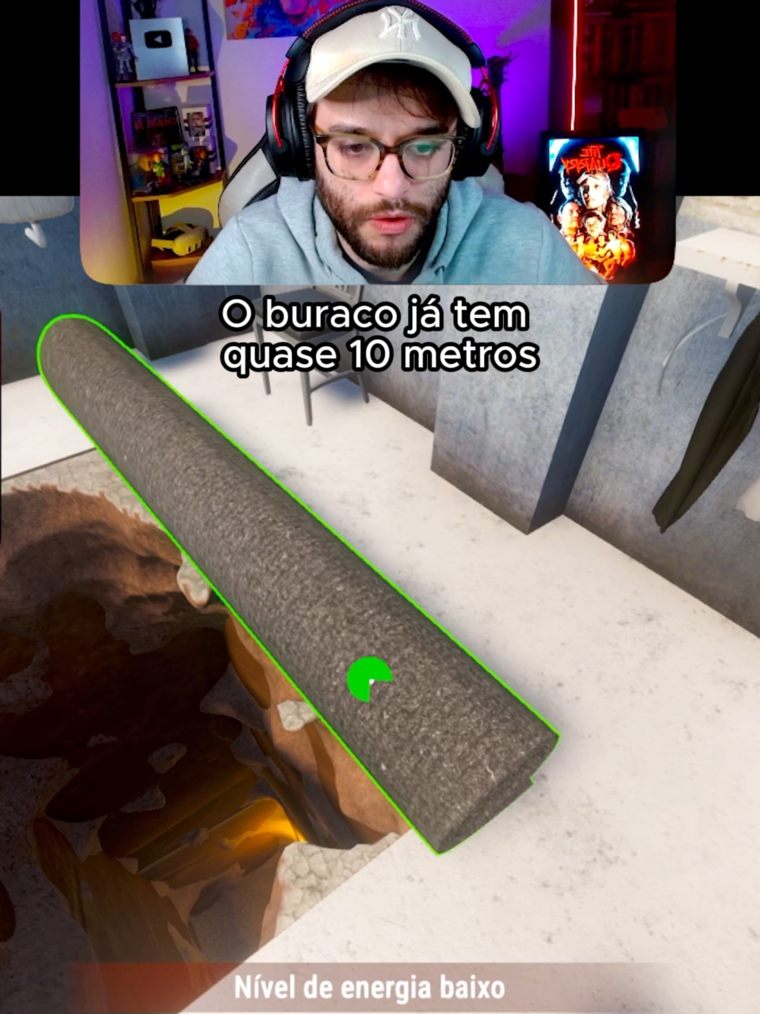 Menos de 1 metro e o buraco está pronto para a fuga #gaming #simulator #prison