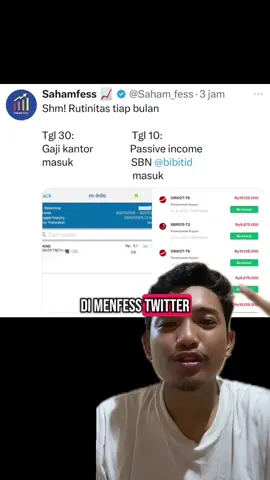 Passive income dari obligasi negara yang bernamakan ORI dan SBR. Kupon bulanannya rmang mantap sih #SBN #keuangan #investasi