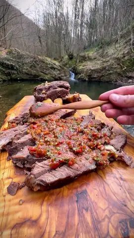 Grilled beef ribs in mud in the middle of nature 🥩🔥🪵💦🐿 #cookingasmr #outdoorcooking #leon #Recipe #cookingnature #camping #foodtiktok #beef #grilled 