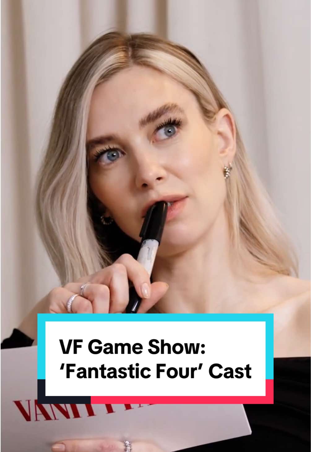 #PedroPascal is keeping tabs on #VanessaKirby. Watch the cast of ‘The Fantastic Four: First Steps’ test how well they know each other at the link in bio. #ebonmossbachrach #josephquinn #fantasticfour
