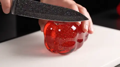 glass cutting vegetables asmr ai#asmr #satysfying #ai #glassfruit #asmrsounds 