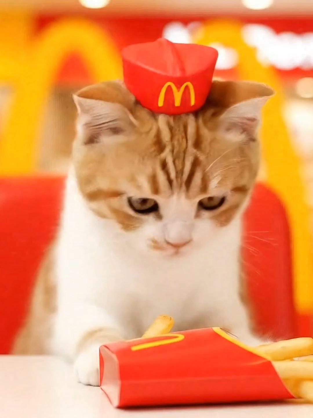 Another McDonalds Cat eatin Fries