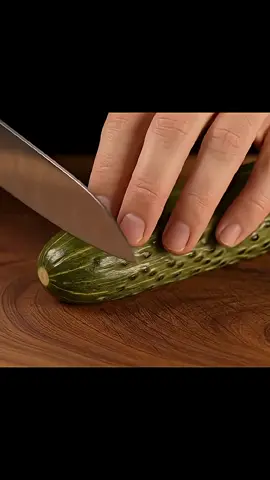 Satisfying 8K ASMR | Slicing a Hyper-Realistic Wooden Cucumber 🍃🔪 | No Talking #ai #aiasmr #asmrsounds #shorts #ASMR 