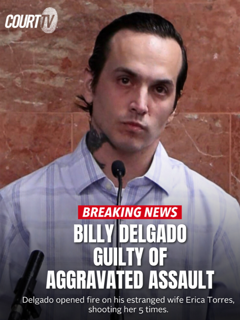 #BREAKING: A jury has found #BillyDelgado GUILTY of first-degree aggravated assault for shooting his estranged wife, #EricaTorres, five times in the #ShotFiveTimesAssaultTrial.   #CourtTV What do YOU think? #CourtTV #courtroom #courtroomdrama #crime #truecrimestory #crimestory