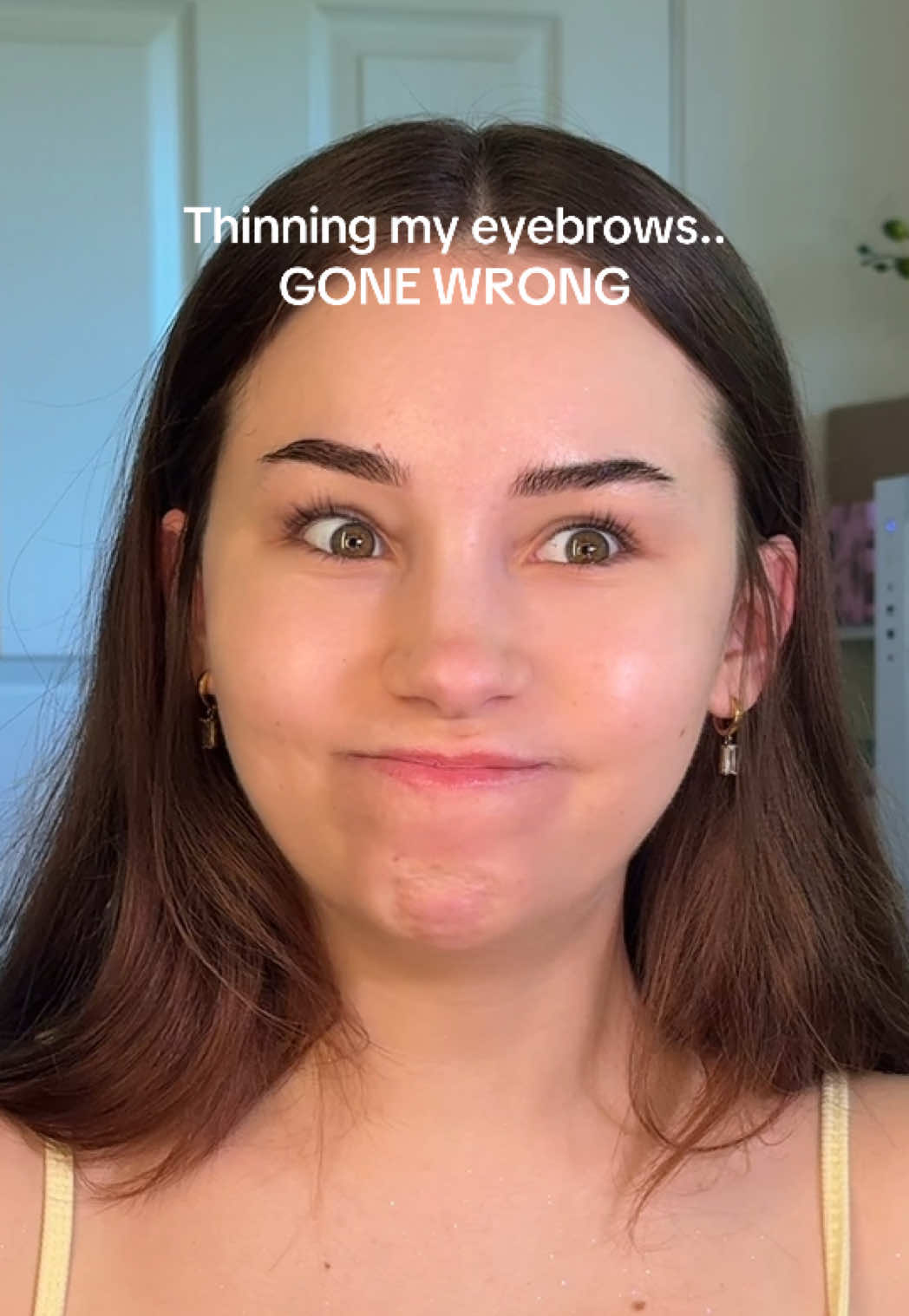 I don’t think short brows are meant for thinning… I’m in panic mode 
