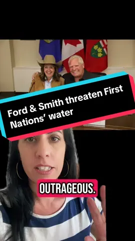 Ontario and Alberta want to block clean water guarantees for First Nations. That says it all: they anticipate “nation-building” projects that pollute water in Canada, not protect it.  #dougford #daniellesmith #cdnpoli #onpoli #indigenousrights #greenscreen 