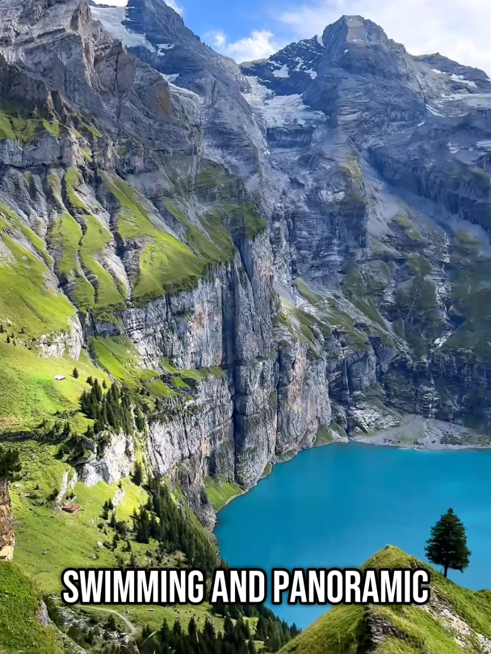 Oeschinen Lake, Switzerland. @Caleb @Travel | Nature | Destinations @nafisatraveling @Tim 🌞 