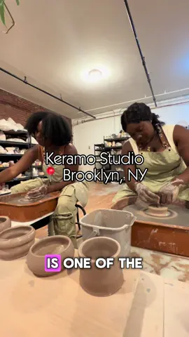 Went to Keramo Studio for a wheel throwing class a few weeks ago. Such a fun and unique activity to do on #nyc #thingstodoinnyc #wheelthrowing #potterymaking 