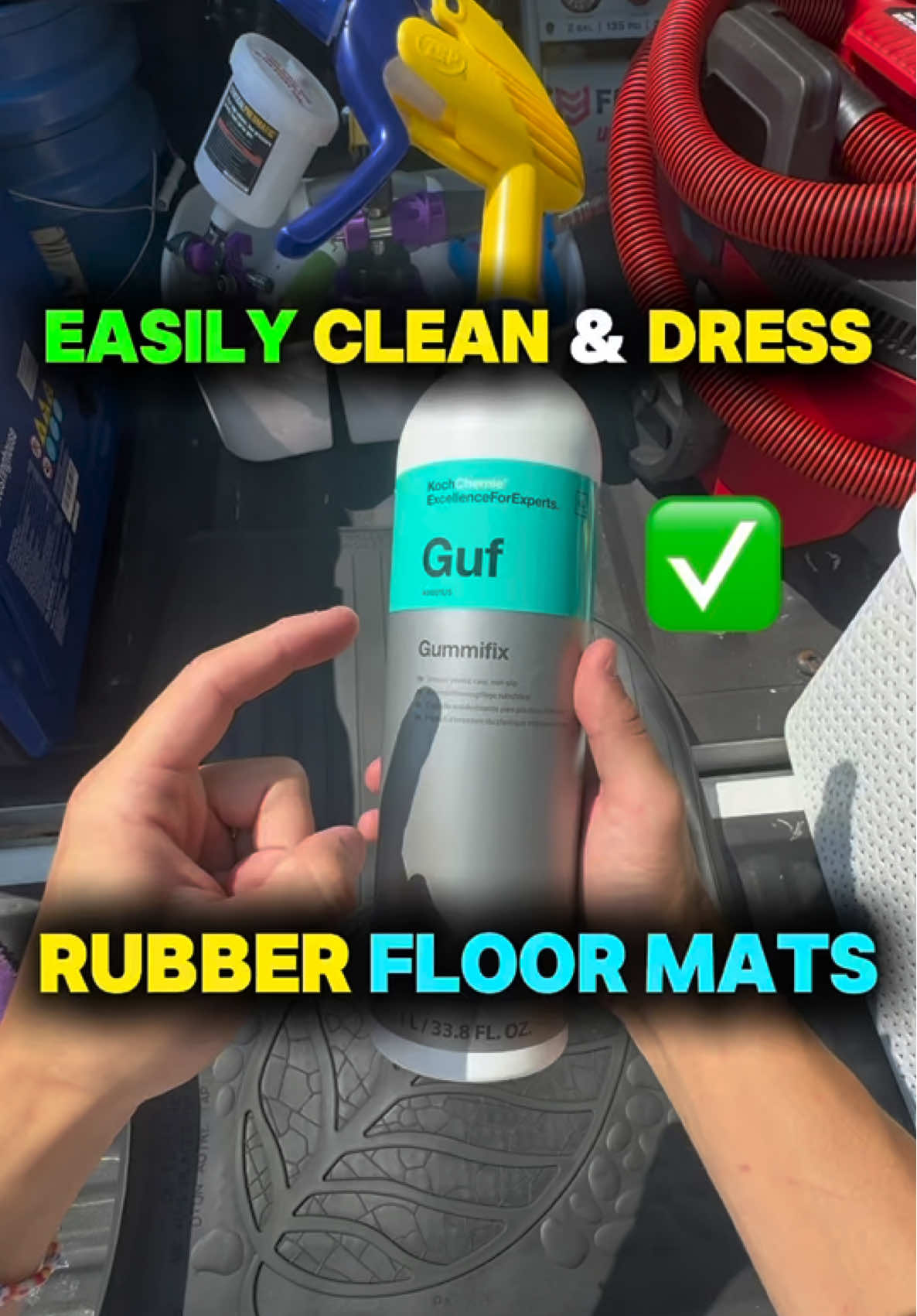 EASILY Clean & Dress Rubber Floor Mats #detailingtips #detailingproducts #carmat #carcleaning #creatorsearchinsights 