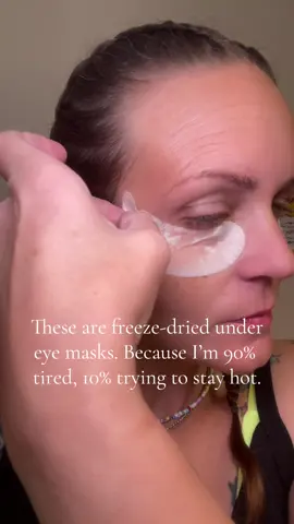Post-cry face, overthinking at 3am, or just aging out of spite these are for that. #skincare #undereyemask #freezedriedcollageneyemasks #freezedried 