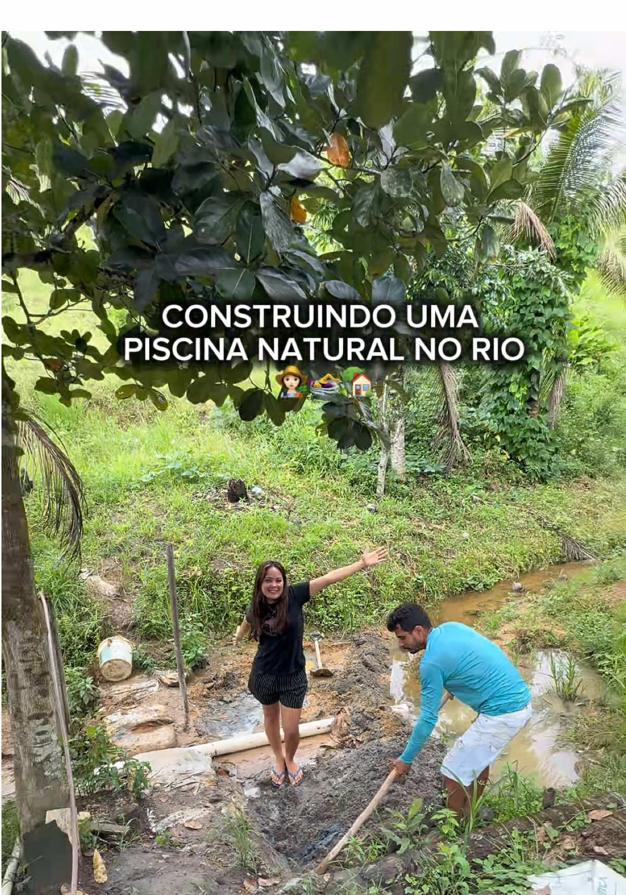VOU CONSTRUIR UMA PISCIMA NATURAL NO RIO. 