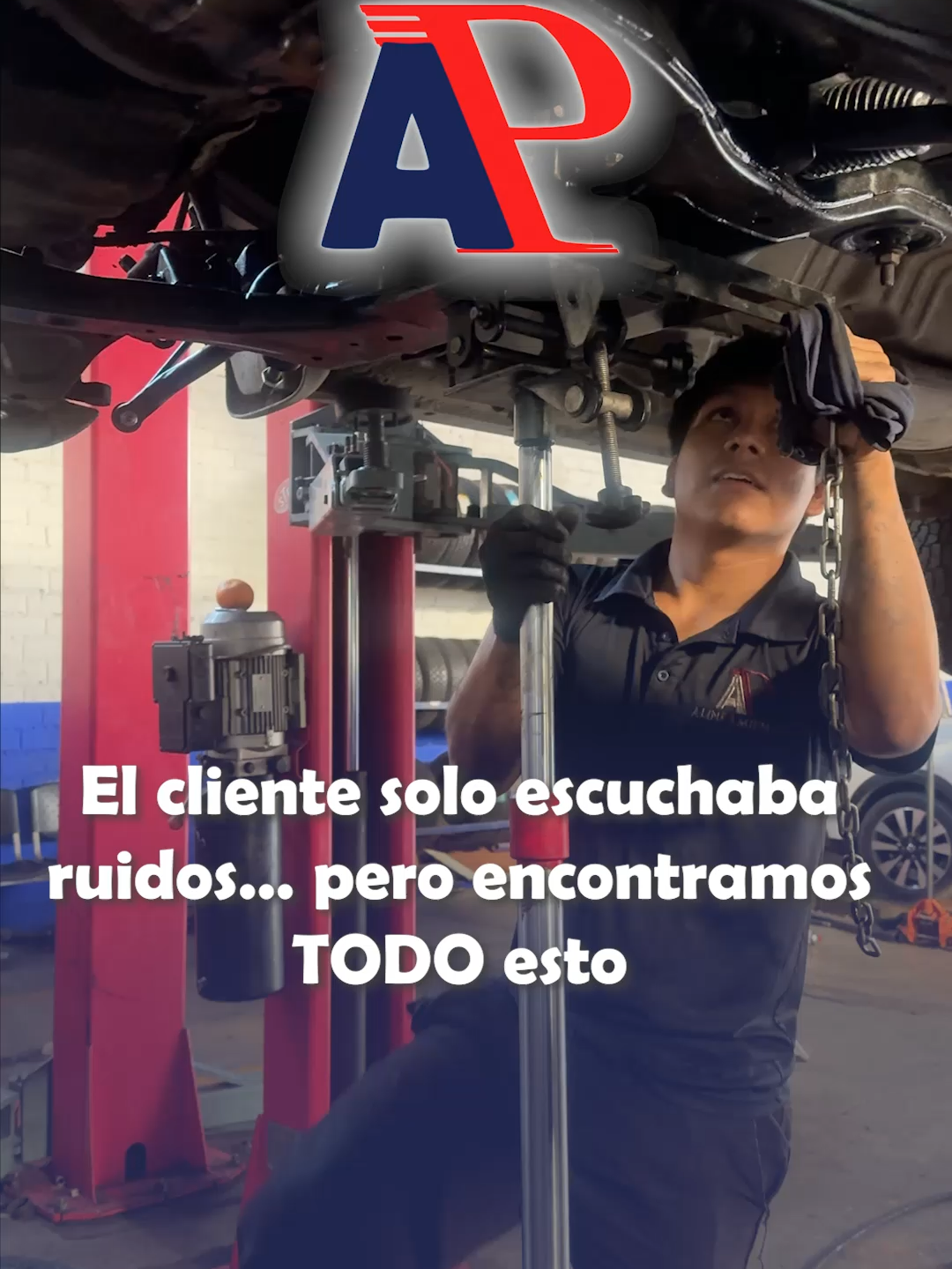 Solo escuchaba ruidos al manejar…🤔🚘 Pero lo que encontramos podía poner en riesgo su seguridad.😨 No ignores las señales de tu carro.👨‍🔧🅰️🅿️ #MecánicaAutomotriz #tallerautomotriz #carros #Dirección #suspension #Frenos #alineamientopisfil