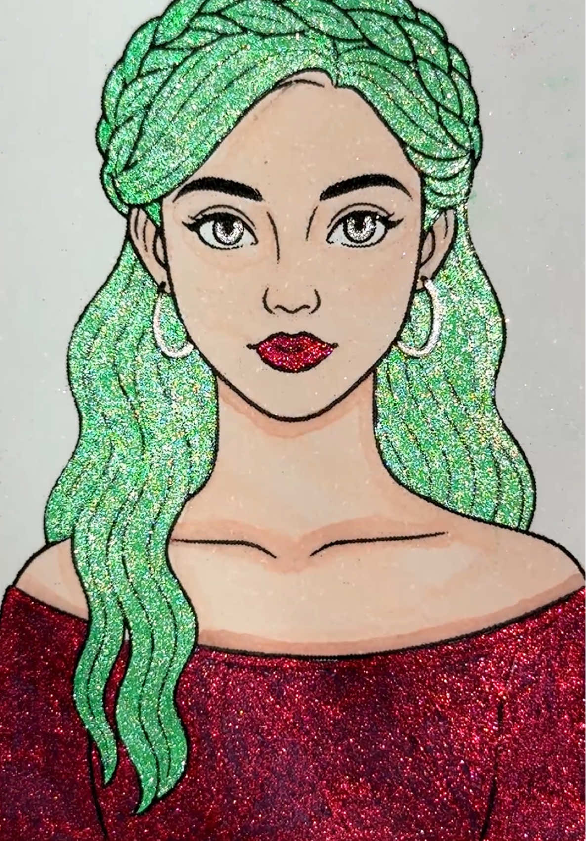 💚❤️ #glitterpens #glittercoloring #colouring #satisfying #relaxante 