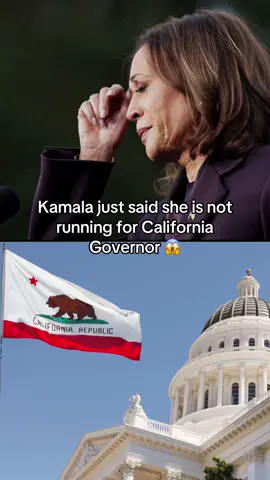 Kamala just said she is not running for California Governor 😱 #kamala #kamalaharris #california #news #californiagovernor #governor #democrats #democraticparty 
