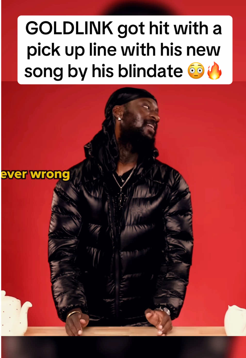 GOLDLINK got hit with a pick up line with his new song by his blindate 😳🔥 #goldlink #blinddate #foryoupagе #viral #metatron 