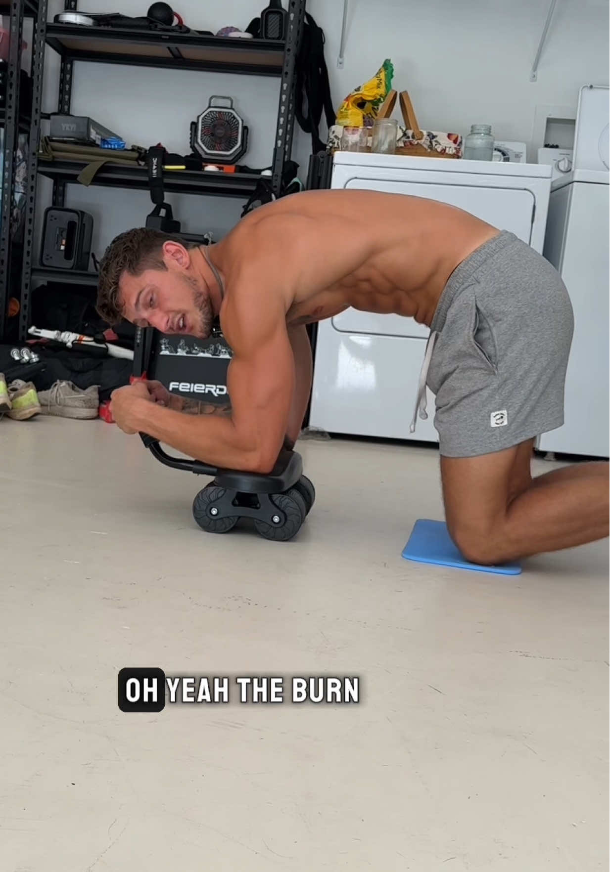 The easiest way to build your abs at home. This wheel (well actually 4 wheels) is perfect for focusing on the core. Less of the lower back. It actually assists you just enough on the way back. Feels smooth on the floor and comfortable to rest the arms on. If you want to take your ab training seriously, check the link in the bottom left corner of the video. #ab #core #abwheel #coreworkout #6pack #homeworkout 