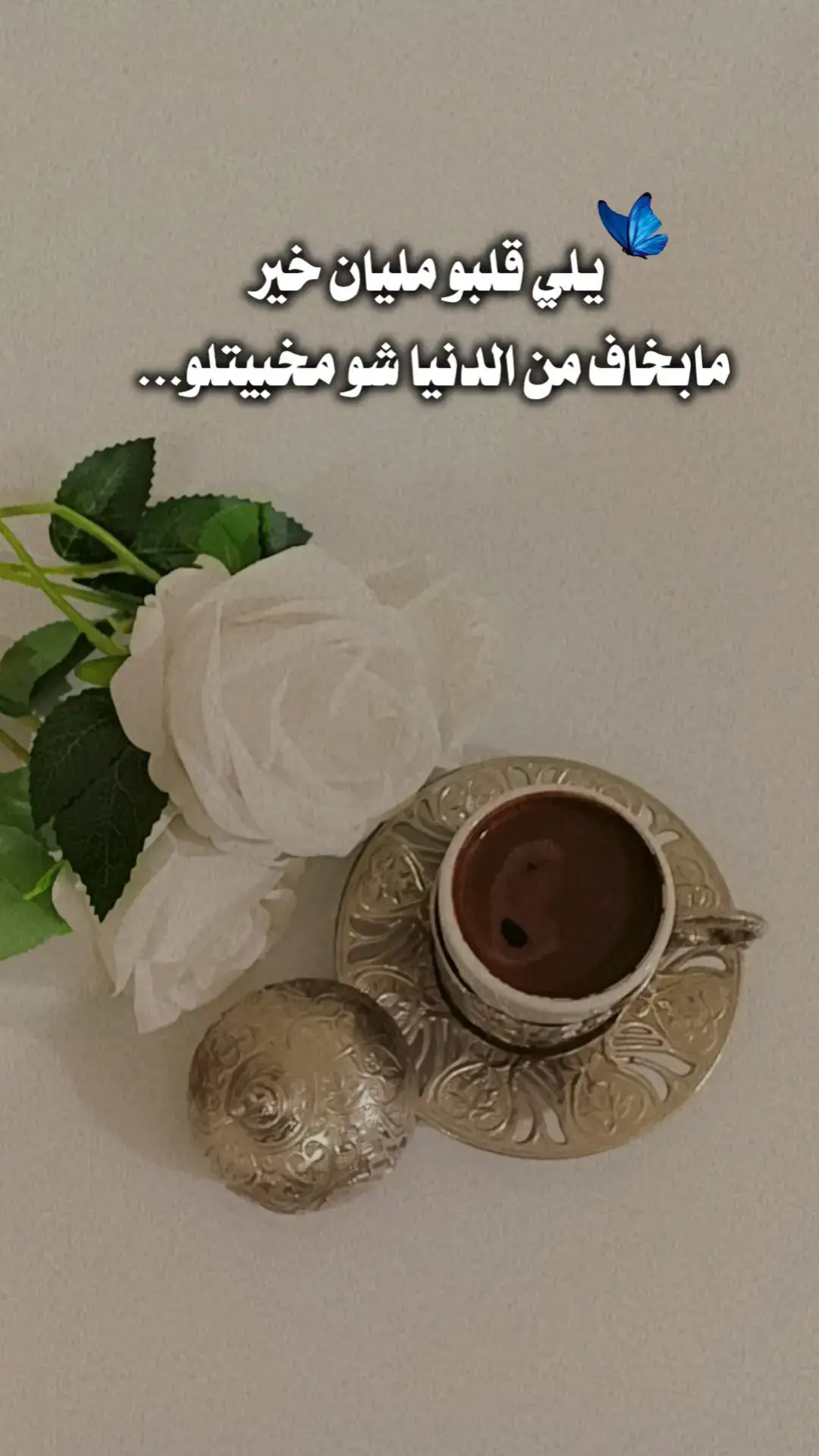 يلي قلبو مليان خير مابخاف من الدنيا شو مخبيتلو...  #🤍🤍 #fyp #viral 
