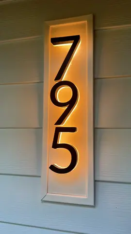 When Amazon doesn’t sell the vibe you want… so you build it yourself. 🔧💡 DIY modern house numbers with LED backlighting — total game changer. #housegoals #diyourself #moderncurbappeal #homerenovation 