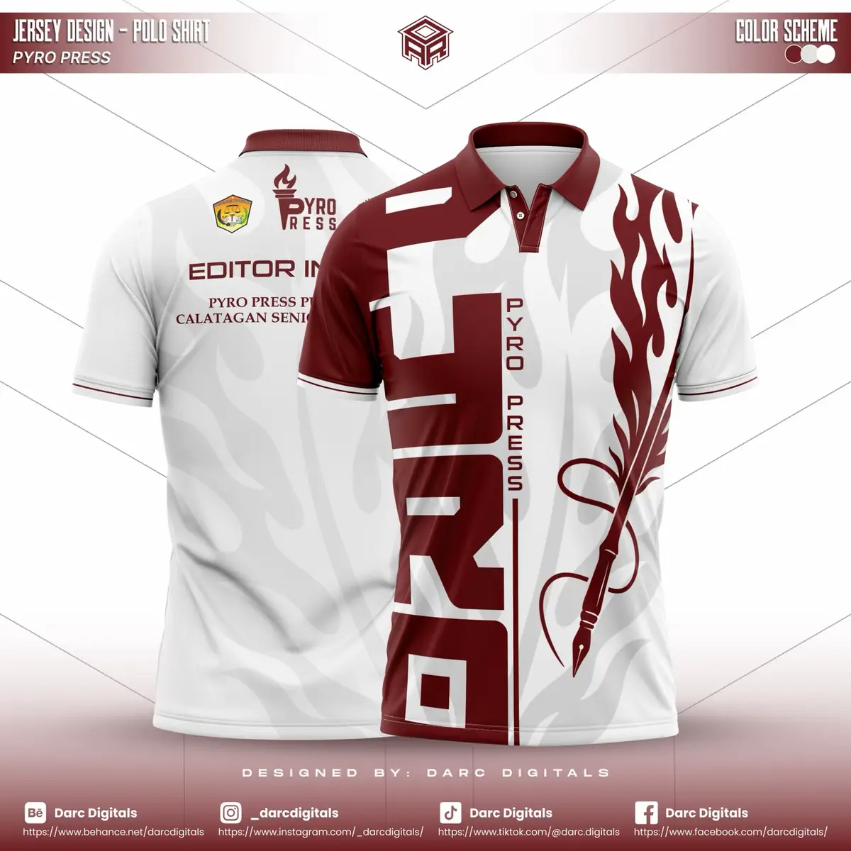 If you're looking for a custom shirt design layout for your team, school org, esports team, etc. Kindly message me here in TikTok or on my Instagram: _dardigitals for more details. ✅ Editable PSD (Mockup) ✅ Minor Revision ✅ High Quality (300 ppi resolution) ✅ Posters/ Design Preview ✅ RTP Message now! 💌 #fyp #graphicdesign #layoutdesign #poloshirt 