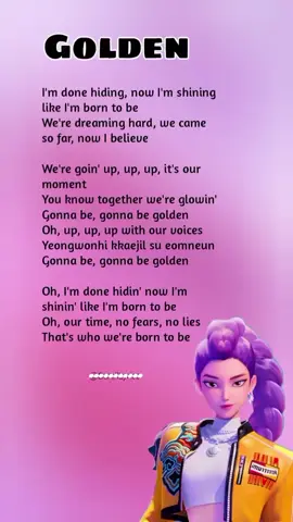 Golden (K-Pop Demon Hunters) Lyrics | Viral Kpop Soundtrack 2025 #golden #kpopdemonhunters #foryoupage #foryou #fyp 