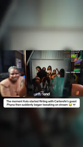 The moment Kolu started flirting with Carterefe’s guest Phyna then suddenly began tweaking on stream 😭💀 #viral #explore #trending #fyp @MACHALA #machala 