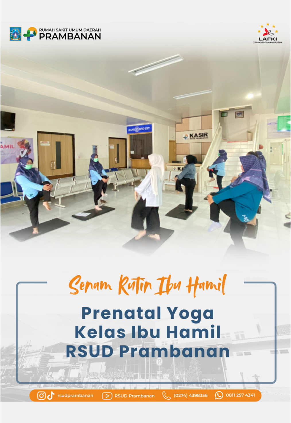 Halo Sobat Prambi Kegiatan Prenatal Yoga untuk ibu hamil di RSUD Prambanan🤰🧘‍♀️ Ibu-ibu hebat mengikuti setiap sesi dengan penuh semangat dan antusiasme. Kegiatan ini menjadi sarana yang bermanfaat dalam menjaga kebugaran tubuh sekaligus meningkatkan pemahaman mengenai kehamilan yang sehat. Mari tetap sehat bersama RSUD Prambanan. 🏨 RSUD Prambanan – Jl. Prambanan–Piyungan KM 7, Sleman ☎️ Telp: (0274) 4398356 💻 Pendaftaran: 0851 7989 5572 📢 Informasi: 0811 257 4341 #rsparipurna #rsudprambanan #prenatalyoga #kelasibuhamil #senamhamil #ibuhebat 