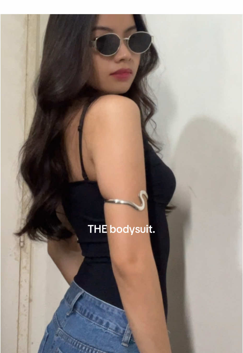 off-duty model outfit idea #outfitideas #OOTD #outfitinspo #fitcheck #bodysuitstyle #bodysuit #hottiediaryph #bodysuitoutfit #fypシ 