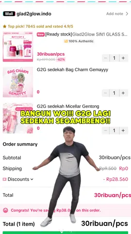 ✨ G2G PAYDAY SALE! Yuk, wujudin kulit glowing impian kamu dengan G2G Day&Night Set yang bisa kamu bawa pulang mulai dari 30ribuan aja per-pcsnya! 😍🥰 Checkout di TikTok live G2G ya! #g2g #5pcsdaynightset#6pcsdaynightsetncerahkan #niacinamide#niacinamideeauty #serumviral#serumviralkulit #wajahglowing 