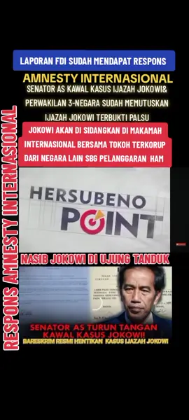 jokowi dan BARESKRIM polda metro Jaya akan menuai apa yg mereka tanam kasus ijazah jokowi sekarang sdh masuk&mulai di tangani oleh Makamah Internasional 