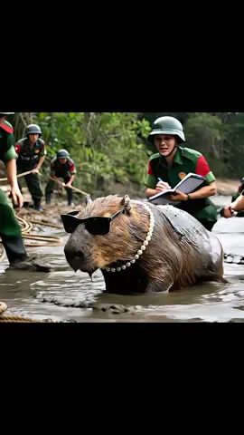 Capy tìm được cái gì đó dưới sông rồi nha #capybara #capybaratiktok #capydangyeu #capybaralove #capy 