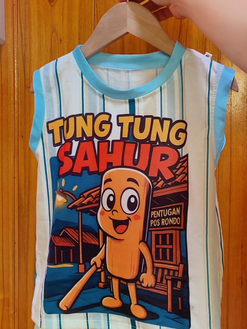 Bộ sát nách in hình tung tung sahur cho bé yêu từ 9 - 30kg#bobetrai #tungtung #bobetrai #xuhuong #xuhuongtiktok #thoitrangbeyeu 