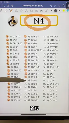 N4の漢字を日本人が読む。日本語の勉強。#KANJI #N4 #JLPT 