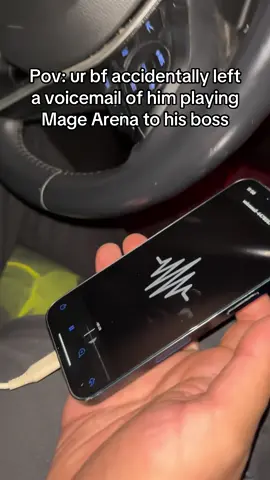 What makes it 10x funnier is his boss being concerned why he left the voicemail 😭 (edit: no i’m not in his bosses car with his boss lol) #magearena #mage #gameplay #magearenafunnymomment #funny #magearenafunny 