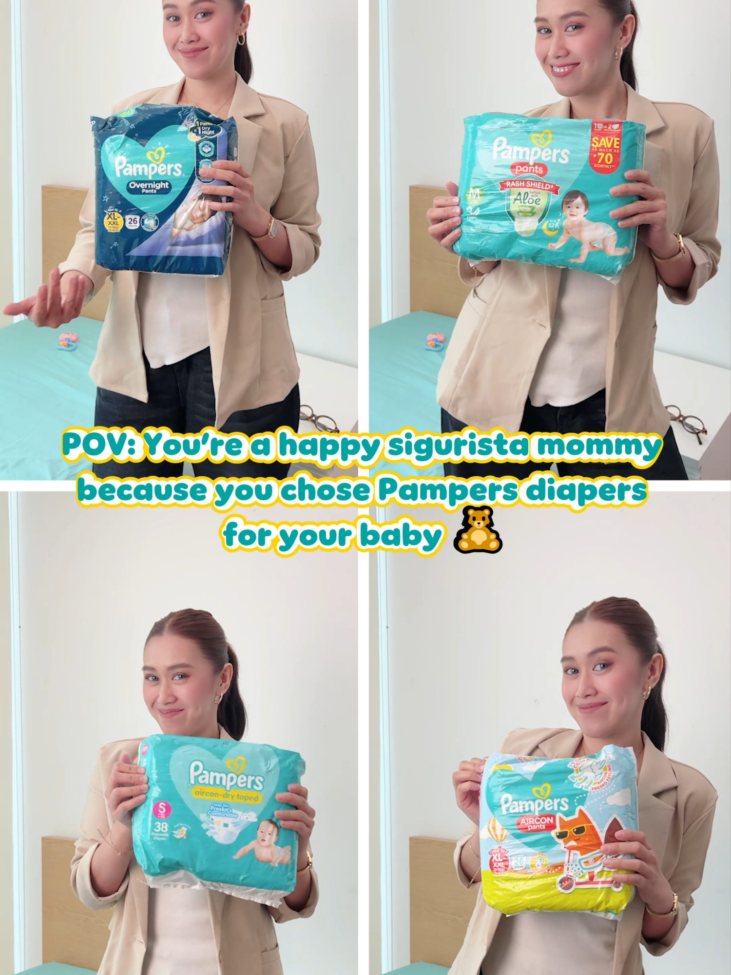 WOW! 😲 Imagine, punong-puno ulit ang cabinet ni baby ng Pampers diapers sa isang delivery lang! 👶🧺 Dahil Funtastic Payday Sale na, makukuha mo lahat ng ‘to sa super sulit deals with shipping vouchers pa! 🛒✨ Quality talaga — stretchable, may aloe lotion, at nakatulong pa sa pag-prevent ng rashes ng anak ko. 💚 Trusted ko na ang Pampers, kaya if gusto mo rin ma-experience ang quality, now’s the time to stock up habang may deals pa! 📦🔥​ #Diapers #PampersPH