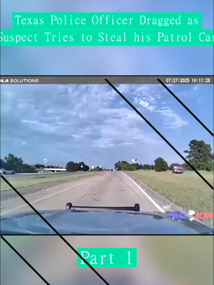 Texas Police Officer Dragged as Suspect Tries to Steal his Patrol Car - Part 1#cops #copsoftiktok #police #bodycamcops #fyp #foryou