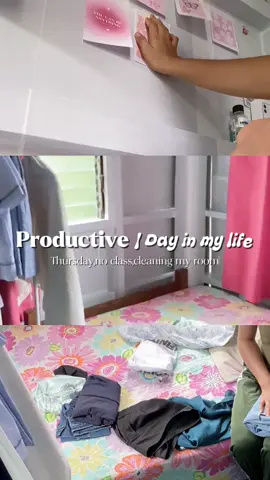 Productive | Day in my life #productive #productiveday #adayinmylife #thursday #noclass #roomcleaning #cleaning #minivlog 