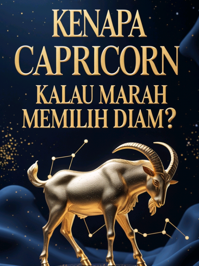 Capricorn diam bukan karena tenang. Dia cuma gak mau attitude-nya turun ke nol.