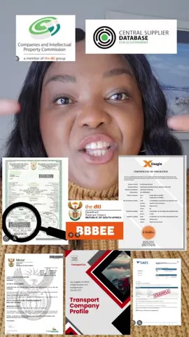 Here are the documents required for transport and logistics services: ✅️ CIPC Certificate  ✅️ BBB-EE Certificate  ✅️ SARS Tax compliance pin ✅️ CSD Registration  ✅️ Company Profile  ✅️ COIDA- Letter if good standing  ✅️ Insurance  ✅️ Roadworthy certificates for your vehicles ✅️ Operating license if you’re moving people or hazardous goods Click the link in Bio to download a free Tender Checklist.  #tendertips #Tenderbids #tenders #smallbusinsstiktok #TenderWithPhumi #governmenttender #SmallBusiness 