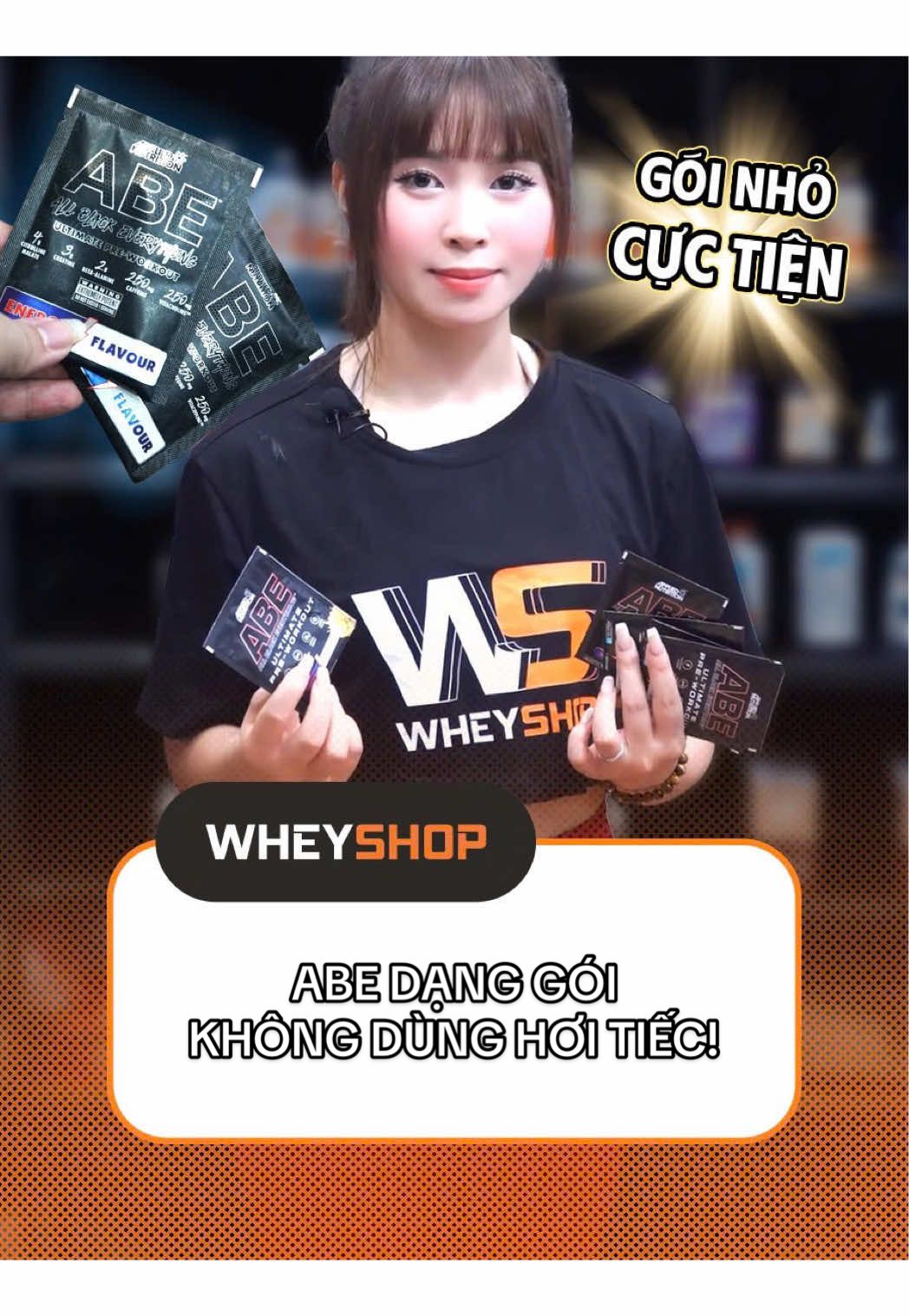 Dành cho những ae đang cần sự tiện lợi, nhanh --> ABE dạng gói là lựa chọn phù hợp nhất! #wheyshop #abe #preworkout #tpbs #gym 