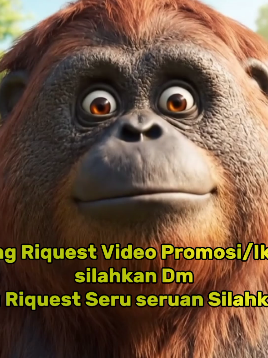Riquest Buat Video Iklan/promosi Usaha DM, Kalau Riquest Buat Seru2an Comen ya!!! #trandingtiktok2025 #tiktoknews #tiktokviral #orangutan #veo3 