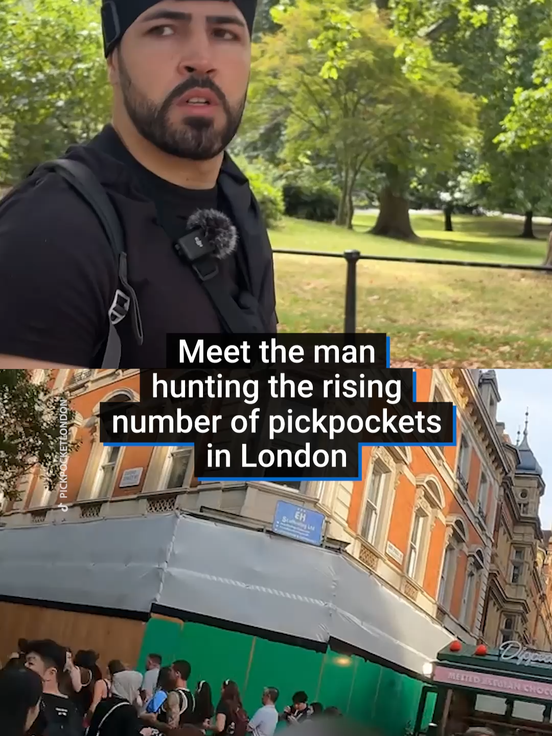 The rate of theft in London has shot up by 712%, so we went out with a man hunting down pickpockets himself. Diego (@Pickpocketlondon) patrols prolific areas looking for strange behaviour before shouting to alert surrounding people, and he says he's caught at least one thief a day. Despite his good intentions, the Met Police say it is best to report any suspicious behaviour to them. 🎥 @anna_staddon  #pickpocketing #attentionepickpocket #londontiktok #phonetheft #tourist 