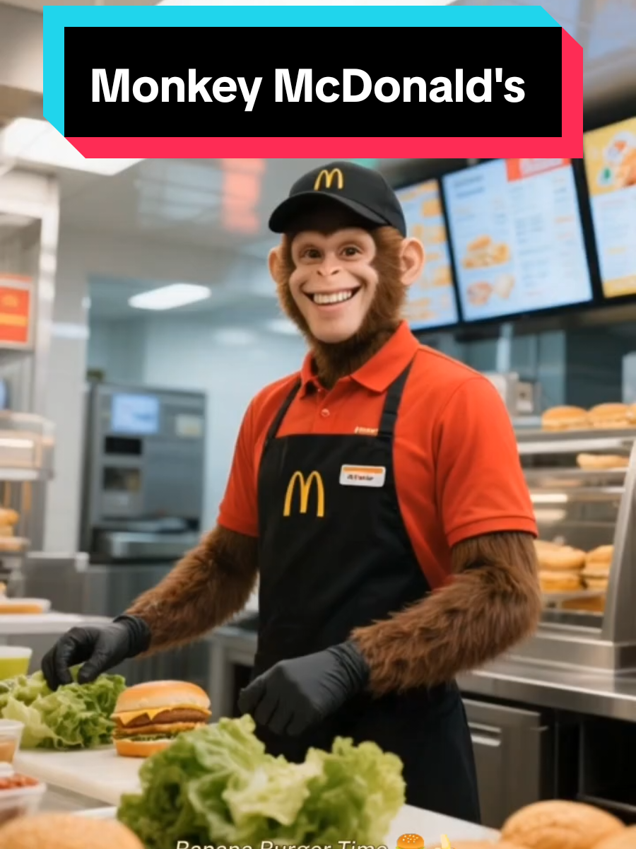 McDonald's Monkey #monkey #viralvideos  #fyp  #mcdonaldshacks #viral 
