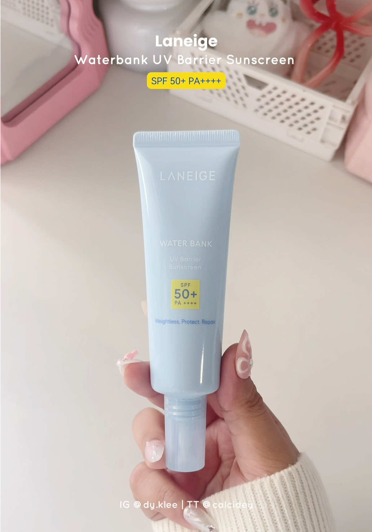 No whitecast, no drama, just pure hydration and protection ☀️❄️ Trust me, this might be your new holy grail too 💙 #NoDramaProtection #LaneigeID #WaterBankSunscreen @Laneige Indonesia Official @laneige_us @LANEIGE Korea 