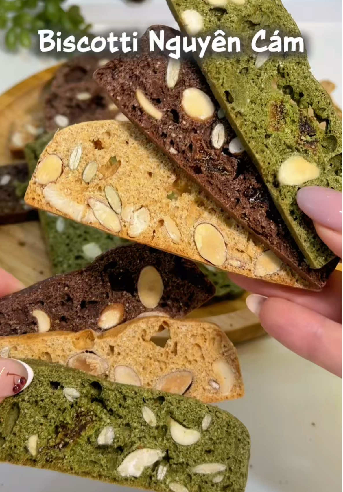 Bánh nướng nguyên cám healthy Vani| Choco| Matcha #banhbiscotti #banhnuongnguyencam #goccuathao #review #food #mukbangs 