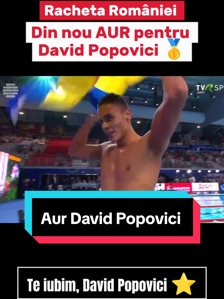 🥇David Popovici, o nouă lecție de aur pentru România Într-o lume în care excelența se clădește cu sudoare, disciplină și pasiune, David Popovici scrie din nou istorie. Tocmai a cucerit medalia de aur la proba de 100 de metri liber, după ce a urcat deja pe cea mai înaltă treaptă și la 200 de metri, confirmând că este nu doar un campion, ci un simbol al ambiției românești. David nu e doar un înotător excepțional. Este imaginea unei Românii care luptă, a unei generații care nu se mulțumește cu puțin și a unei națiuni care are nevoie de eroi adevărați, construiți prin mii de ore de muncă tăcută, în bazin, departe de lumina reflectoarelor. Ce vedem acum  medalii, aplauze, recorduri  este doar vârful aisbergului. În spatele fiecărei secunde câștigate stau ani de sacrificii, dimineți reci în care alții dormeau, dar el înota. Zeci de mii de bazine parcurse, dureri ignorate, limite depășite. Este român. Și ne face mândri. Nu doar prin aurul de la gât, ci prin caracter, modestie și prin felul în care ne arată că se poate. Că poți porni din România și să ajungi în vârful lumii  dacă ești dispus să muncești până când și oboseala obosește. Victoria lui David e o metaforă. Pentru sport, dar și pentru viață. Fie că ești artist, programator, profesor, medic sau antreprenor, dacă lupți și nu renunți, dacă îți pui sufletul în ceea ce faci, poți fi cel mai bun. Așa cum David este azi cel mai bun din lume. El nu e doar campionul bazinului. Este campionul unei idei: că visul devine realitate atunci când nu te oprești din înotat, oricât de adâncă ar fi apa. Mulțumim, David, că ne inspiri. Mulțumim că ești român. #davidpopovici #aur #romania #foryou #foryou 