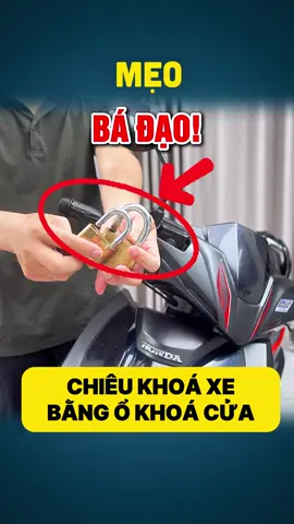 #mẹovặt 819 | Chiêu Khoá Xe Máy Cực Nhanh Bằng Ổ Khoá Cửa – Mẹo Chống Trộm Hiệu Quả!